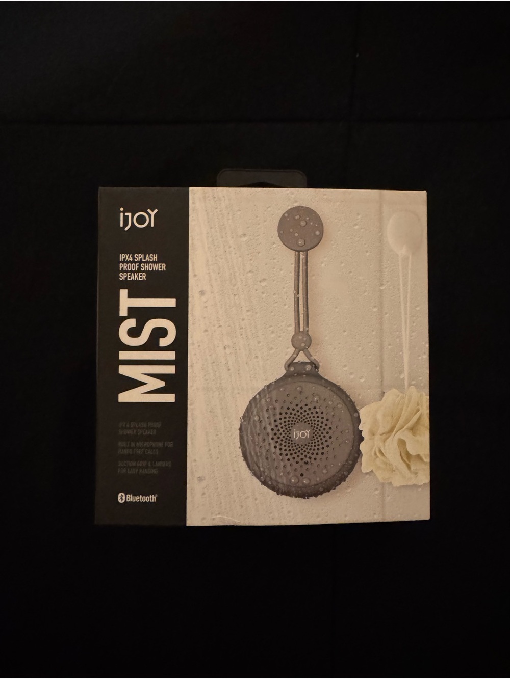 iJoy MIST Waterproof Bluetooth Shower Speaker - Gray